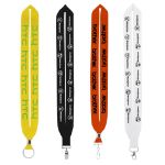 1" Polyester Lanyard with Silver Crimp & Split-Ring On Sale