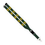 1" Wide Conference Lanyard On Sale - Breakaway Custom Polyester Lanyards with Detachable Buckle and Clip in Hunter Green