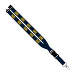 1" Wide Conference Lanyard On Sale - Breakaway Custom Polyester Lanyards with Detachable Buckle and Clip in Navy