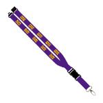 1" Wide Conference Lanyard On Sale - Breakaway Custom Polyester Lanyards with Detachable Buckle and Clip in Purple