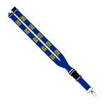 1" Wide Conference Lanyard On Sale - Breakaway Custom Polyester Lanyards with Detachable Buckle and Clip in Royal Blue