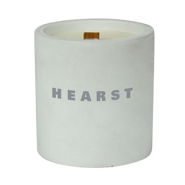 Custom Candle with Soy Fill and Concrete Holder Custom Printed