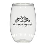 16 oz. Plastic Stemless Wine Glasses - BPA Free in Clear
