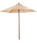 7' Bamboo Market Umbrella Custom Printed in Beige