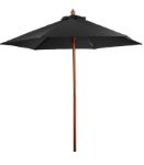 7' Bamboo Market Umbrella Custom Printed in Black