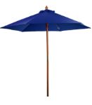 7' Bamboo Market Umbrella Custom Printed in Navy