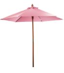 7' Bamboo Market Umbrella Custom Printed in Pink
