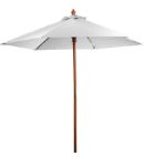 7' Bamboo Market Umbrella Custom Printed in White