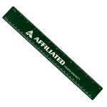 12" Eco Dark Green promotional Ruler with custom logo