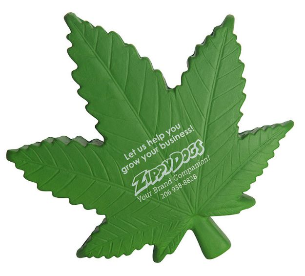 Cannabis Shaped Stress Reliever with Marijuana Leaf Shape