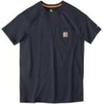 Carhartt Force Cotton Delmont T-Shirt with a custom screen print in Navy Blue