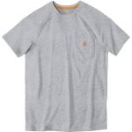 Carhartt Force Cotton Delmont T-Shirt with a custom screen print in Heather Gray