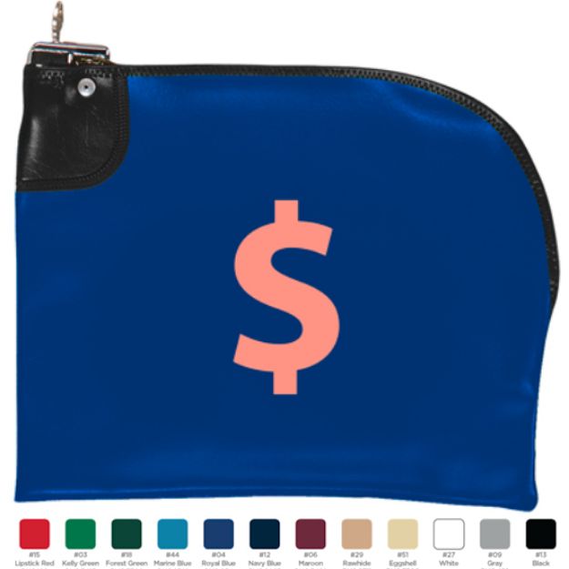 Curved Night Deposit Bank Bag with Lock - a great deposit bag for bank customers