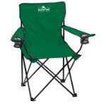 Folding Outdoor Travel Chair with Carrying Case and Full Color Logo in Hunter Green