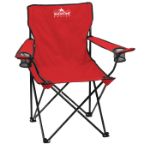 Folding Outdoor Travel Chair with Carrying Case in Red