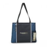 Classic Convention Tote Bags with Modern Piping in Navy Blue