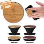 Wood PopSockets Grip - An Executive Style PopSocket that can be custom laser engraved