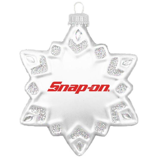 Glass Snowflake Custom Logo Ornament