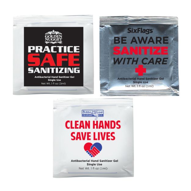 Hand Sanitizer Packets Custom Printed in Bulk