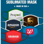 Dye Sublimated Made in USA Face Masks with Full Color Logo