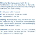 Hand Sanitizer Label