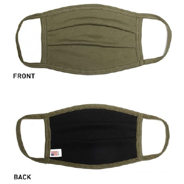 Ringspun Custom Printed Cotton Face Mask with Earloops Made in USA