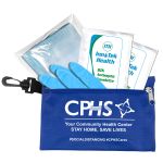 Blue PPE Medical Kits with Gloves, Face Mask, Antiseptic in bulk