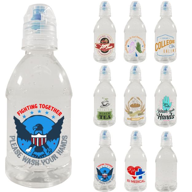 8 oz Made in USA Hand Sanitizers with Custom Full Color Label at 500 or more