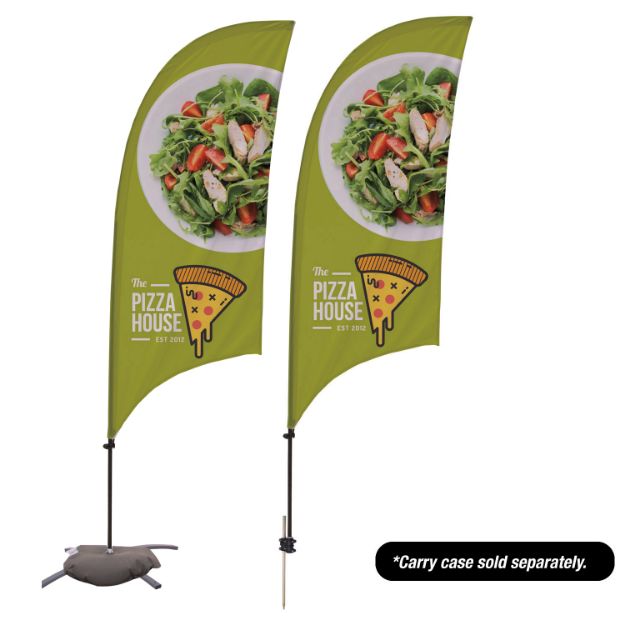 7.5' Value Razor Sail Sign Kit or Feather Banner with Full Color Logo