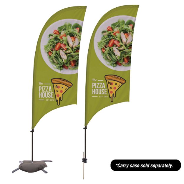 7.5' Value Razor Sail Sign Kit or Feather Banner with Full Color Logo