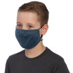 Adjustabel Youth Childs' Size Face Masks in Heather Navy Blue