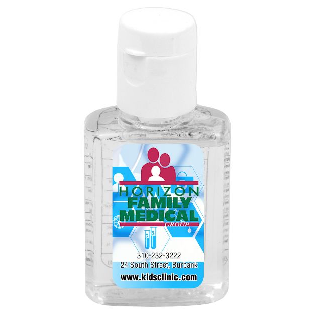 Half Ounce Hand Sanitizer Bottles with a Full Color Custom Label in Bulk - Meets FDA requirements