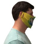 Full Color Microfiber Dye Sublimated Face Masks On Sale Side View