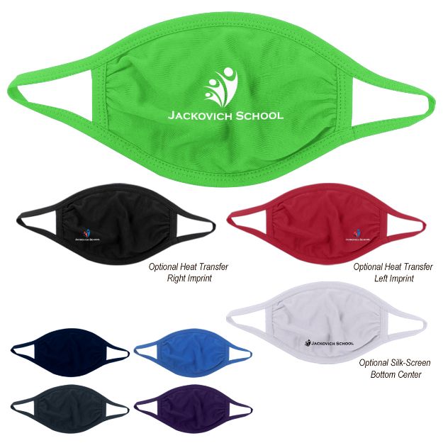 Youth 2-Ply Cotton Face Masks with Custom Logo or Blank in Bulk