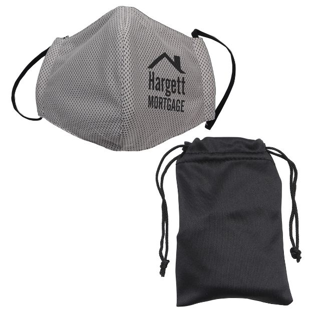 Microfiber Cooling Mask with Travel Pouch - a great Cooling Face Mask with Custom Logo in Bulk