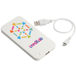 Flux 4000 mAh Powerbank with 2-in-1 Cable White