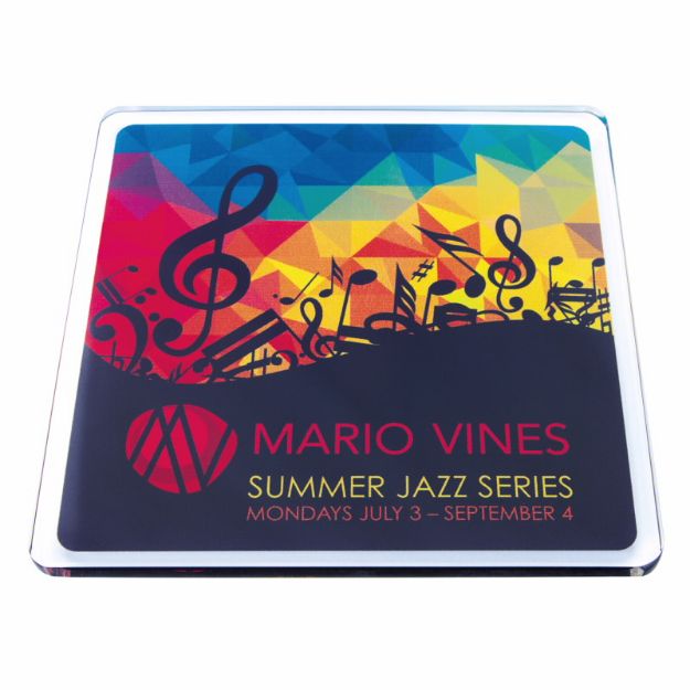 Full Color Imprint Square Acrylic Coasters