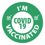 I'm Vaccinated or I am Vaccinated Custom Printed Stickers in Green