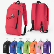 Padded backpack with logo heat transfer- bright colors.