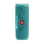 flip 5 waterproof portable speaker in teal with custom logo.