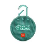 JBL Clip Bluetooth Speaker in teal with custom logo.