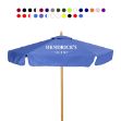 7' Wood Market Umbrella with or without a valence custom imprinted