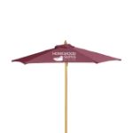 7' Wood Market Umbrella without a valence custom imprinted
