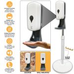 Touchless Dispenser for Hand Sanitizer, Motion Activated, Featuring Floor Mount