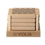 4 Piece Coaster Game Set Wood