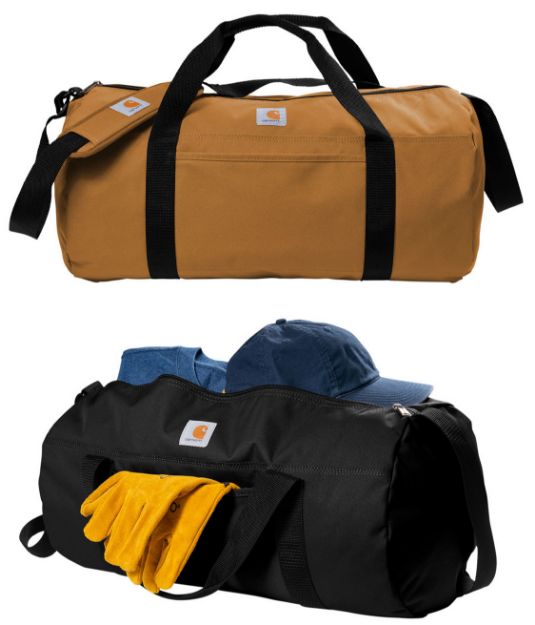 Carhartt Canvas Packable Duffel with Pouch. CT89105112 Black