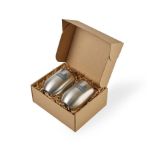 Corkcicle® Stemless Wine Cup Gift Set Brushed Steel