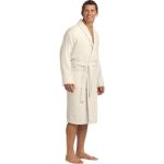 Port Authority Checkered Terry Shawl Collar Robe. R103 Ivory