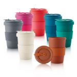 Reusable Bamboo Earth Tumbler with Matching Lid and Silicone Sleeve