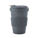 Reusable Bamboo Earth Tumbler with Matching Lid and Silicone Sleeve, Gray